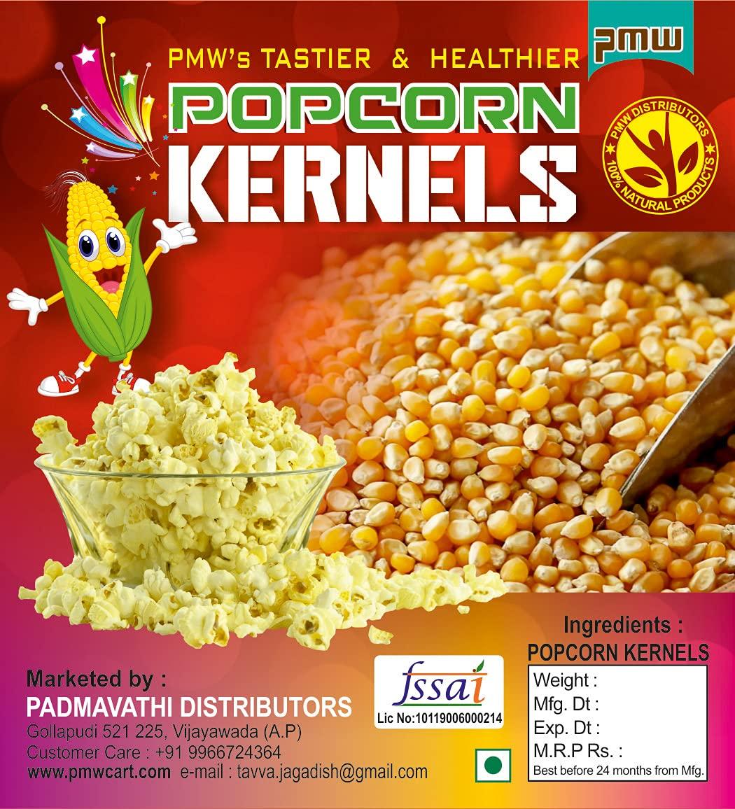 PMW Pmw - Export Quality - Jar Pack - Popcorn Kernels - Gluten Free & Non Gmo - 250 Grams