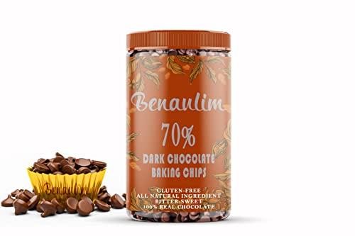 Benaulim Benaulim Dark Chocolate Chips(Real Chocolate)(70% COCOA), 150g