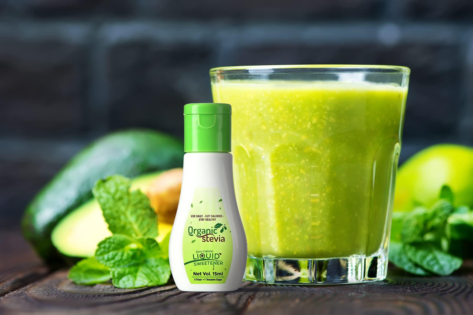 Organic Stevia Organic Stevia Liquid Drops | Stevia Liquid Sugar Free Natural Drops | Natural Sweetener | Best Sugar Free Natural Stevia Drops (15ml)