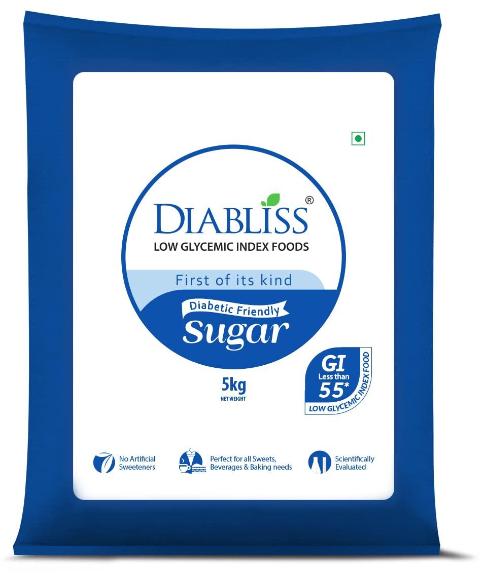 Diabliss Diabliss Diabetic Friendly Herbal Cane Sugar - Free from Chemicals Artificial Sweetener Natural Health and Wellness -LOW GI Sugar 5kg bag.