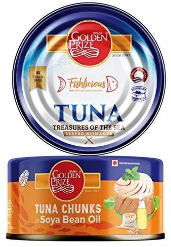 Golden Prize Golden Prize Tuna Chunk in Soyabean Oil (185 gm Each - Pack of 3 )