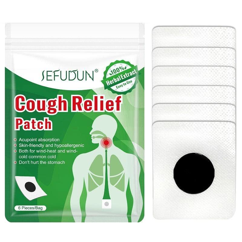 Clean Living Patcheal™ 6 pcs Cough Relief Patches for Adults 100% Herbal Natural relieve Asthma Cold