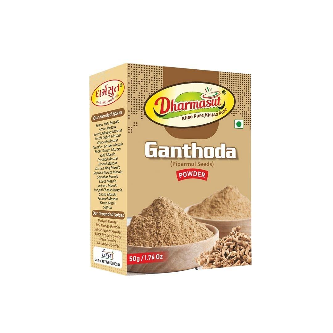 Dharmasut Piparamul Powder | Piper Longum | Ganthoda Powder 150g (50g* Pack of 3)