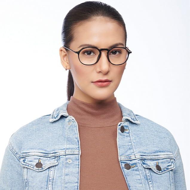 LENSKART BLU LENSKART BLU | Zero Power Blue Cut Computer Glasses | Anti Glare, Lightweight & Blocks Harmful Rays | UV Protection Specs | Black | Men & Women | Small | LB E14790