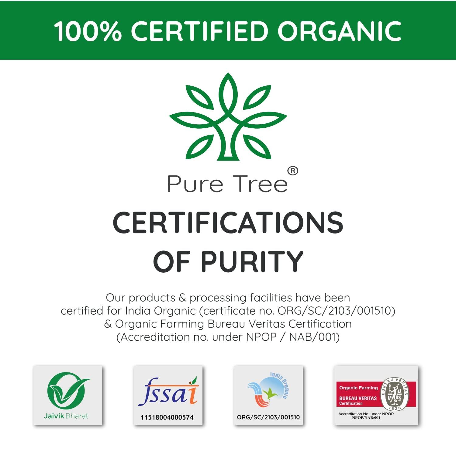 Pure Tree Pure Tree Certified Organic Black Cardamom Whole | 50 g | Badi Elaichi Indian Spice | Moti Elaichi Organic Adds Aroma and Flavour | Cardamom Elaichi Whole