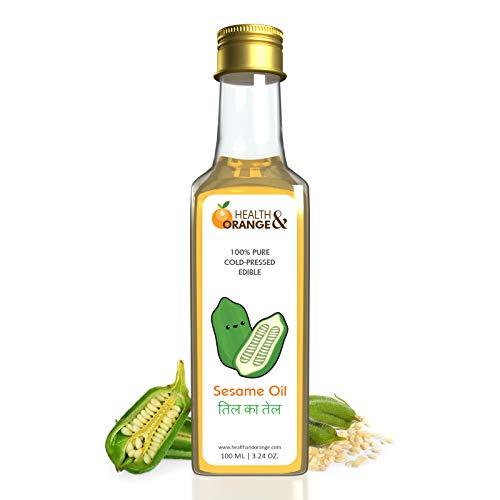 H&O H&O Sesame Oil - 100% Pure Cold Pressed Edible Til ka Tel - 100ml Glass Bottle