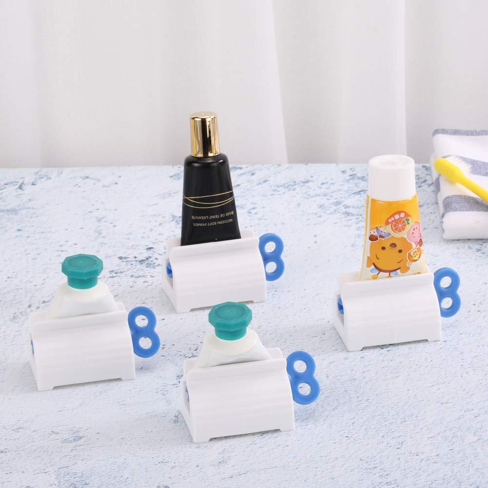 XYKEEY Toothpaste Tube Roller - Manual Squeezer Tool, Toothbrush Squeezer, Clip Holder Stand Winder by XYKEEY (Blue)