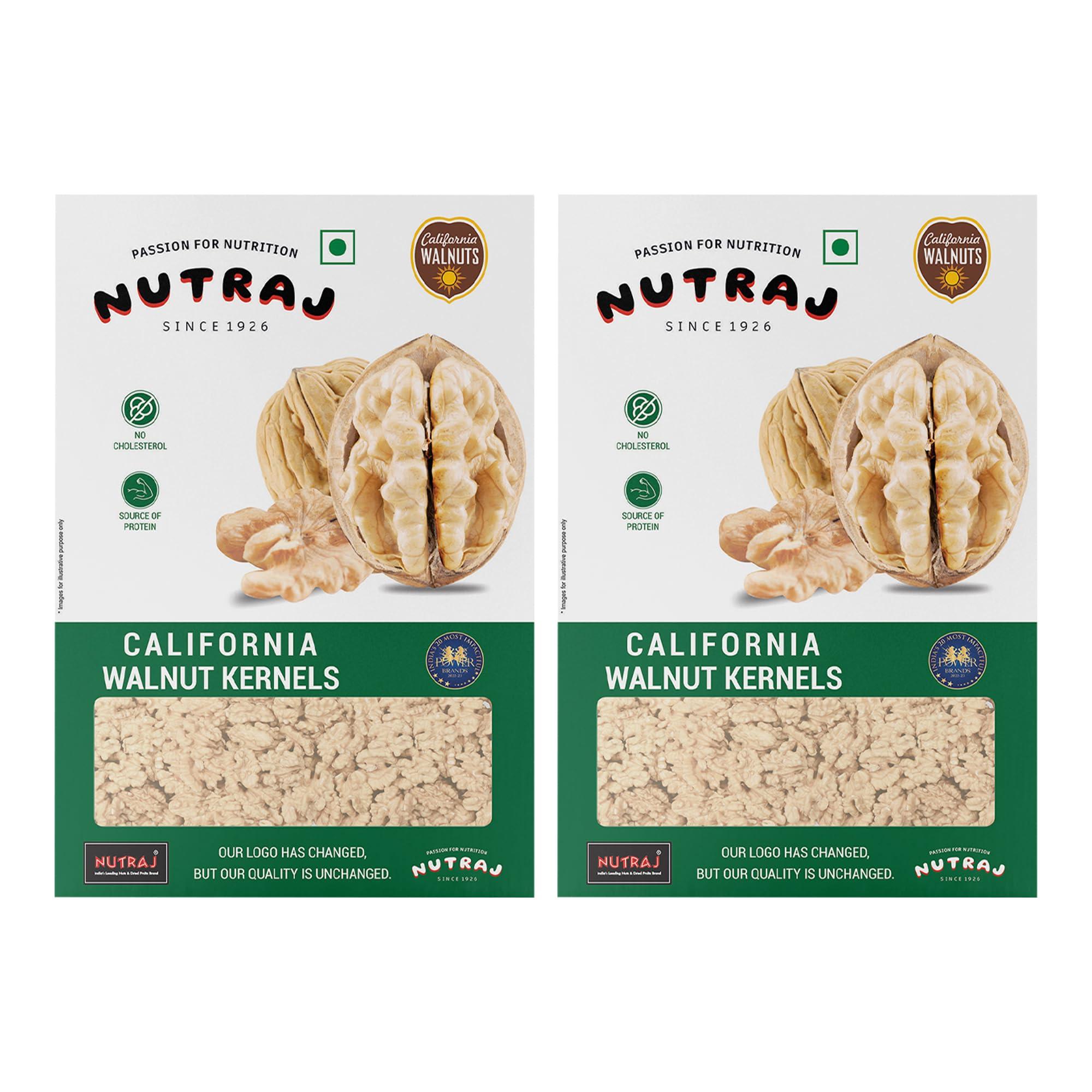 Nutraj Nutraj California Walnut Kernels (Akhrot) 500g (250g x 2) Box | Dry Fruits & Nuts | Crunchy Walnuts