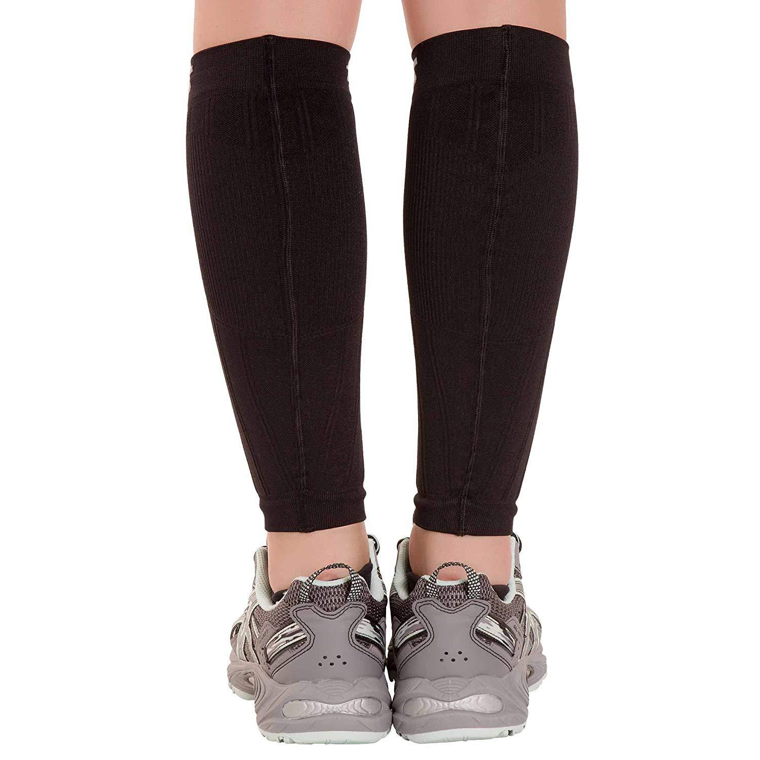 Zensah Zensah 6045-100-00 Compression Shin/Calf Sleeve, Black, X-Small/Small