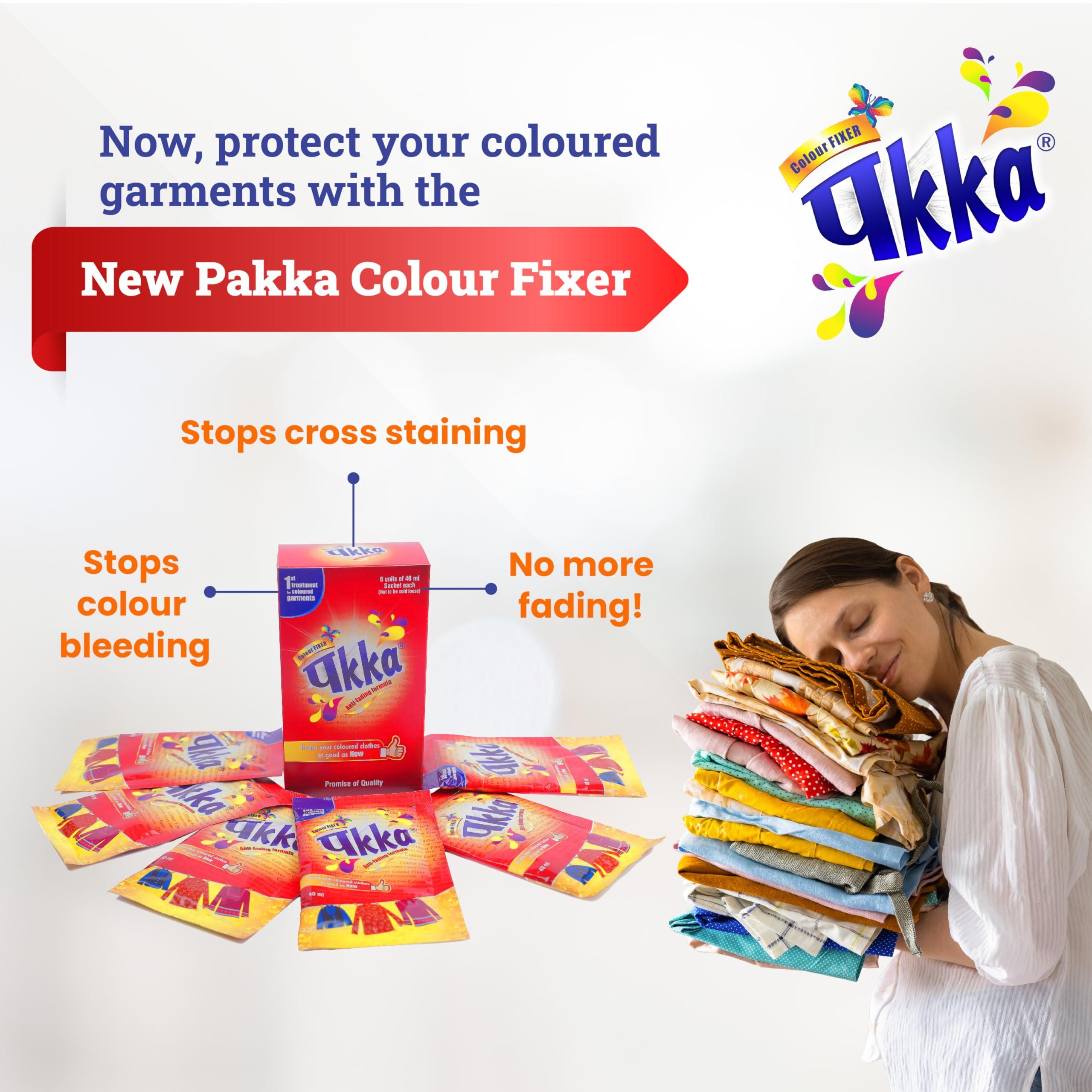 PAKKA PAKKA Cloth Color Fixer-Stops Colour Bleeding,Guard,Anti-Fade Formula Works On All Types Of Fabric With Solid Pattern To Prevent Fading&Cross Staining Of Other Clothes,Reduce Fading,Non-Formaldehyde