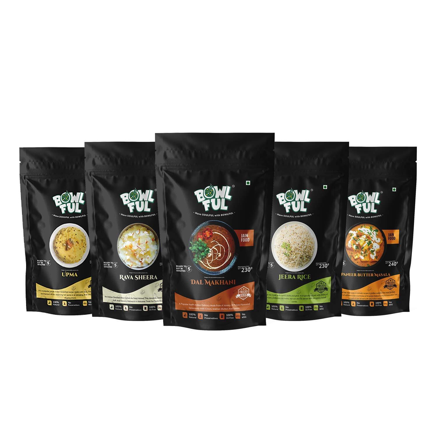 BOWLFUL Bowlful Jain Full Meal 2, 100% Natural, Ready to Eat, Freeze Dried Food