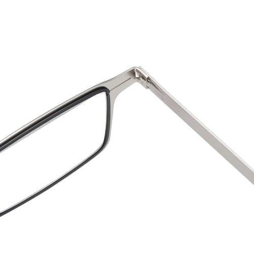 Besillia Besillia 1Pc Blue Anti-Light Reading Glasses Men Metal Foldable Presbyopia Spectacles Frame Cooling Glasses With Case +1.50 (+1.50)
