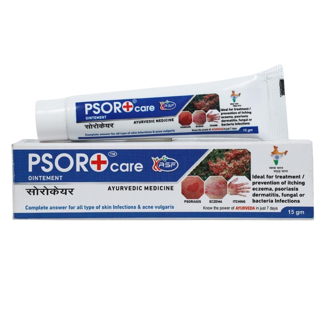 PSORO care Psoro Care Ayurvedic Ointment for Adults Psoriasis, Skin Itching, Eczema, Ringworm, Fungal Infections | All Skin Types - 15 gm (Pack of 1)