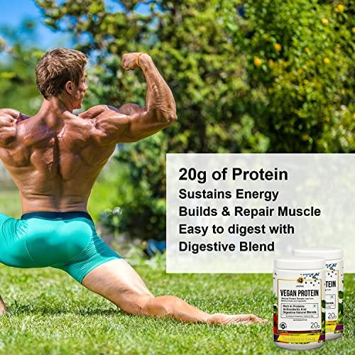 LEOPARD NUTRITION LEOPARD NUTRITION Vegan Protein Powder, 20G Organic Plant Based Protein, Superfood, Protein Shake, Low Carb, Dairy Free, Gluten Free, Soy Free, Sugar Free (Choco Treats)