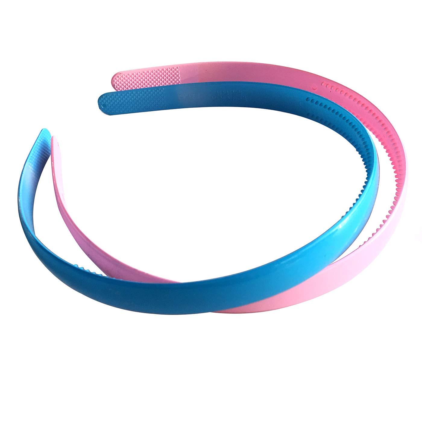 Yazon 15Mm Witdh: Yazon 15Mm Plastic Teeth Women Headbands Bright Color Hard Girl\'S Kids Headband Pack Of 14