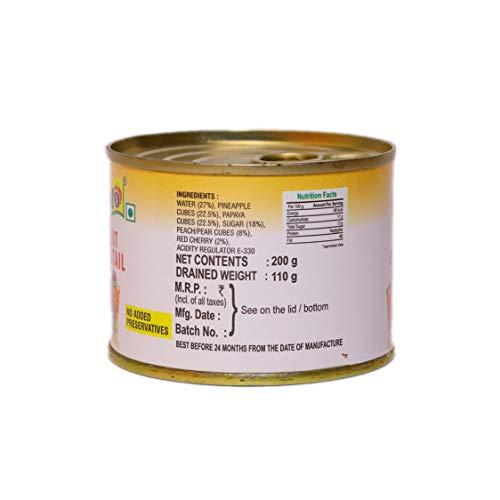 TESTO Testo Fruit Cocktail (in Syrup) 200 Grams ( Pack of 2 )