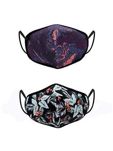Gear Gear BREATHEASY G95 Women's Reusable & Washable 6 Layer NABL Certified Outdoor Protection Face Mask (Pack of 2) Smudge Art, Floral Vibe
