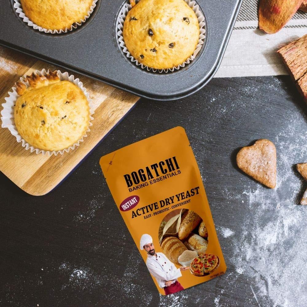 BOGATCHI BOGATCHI Active Dry Yeast and Color Balls Edible Balls Combo, Instant Dry Yeast for fermentation, 100g + Colorful Balls for Decoration, 25g