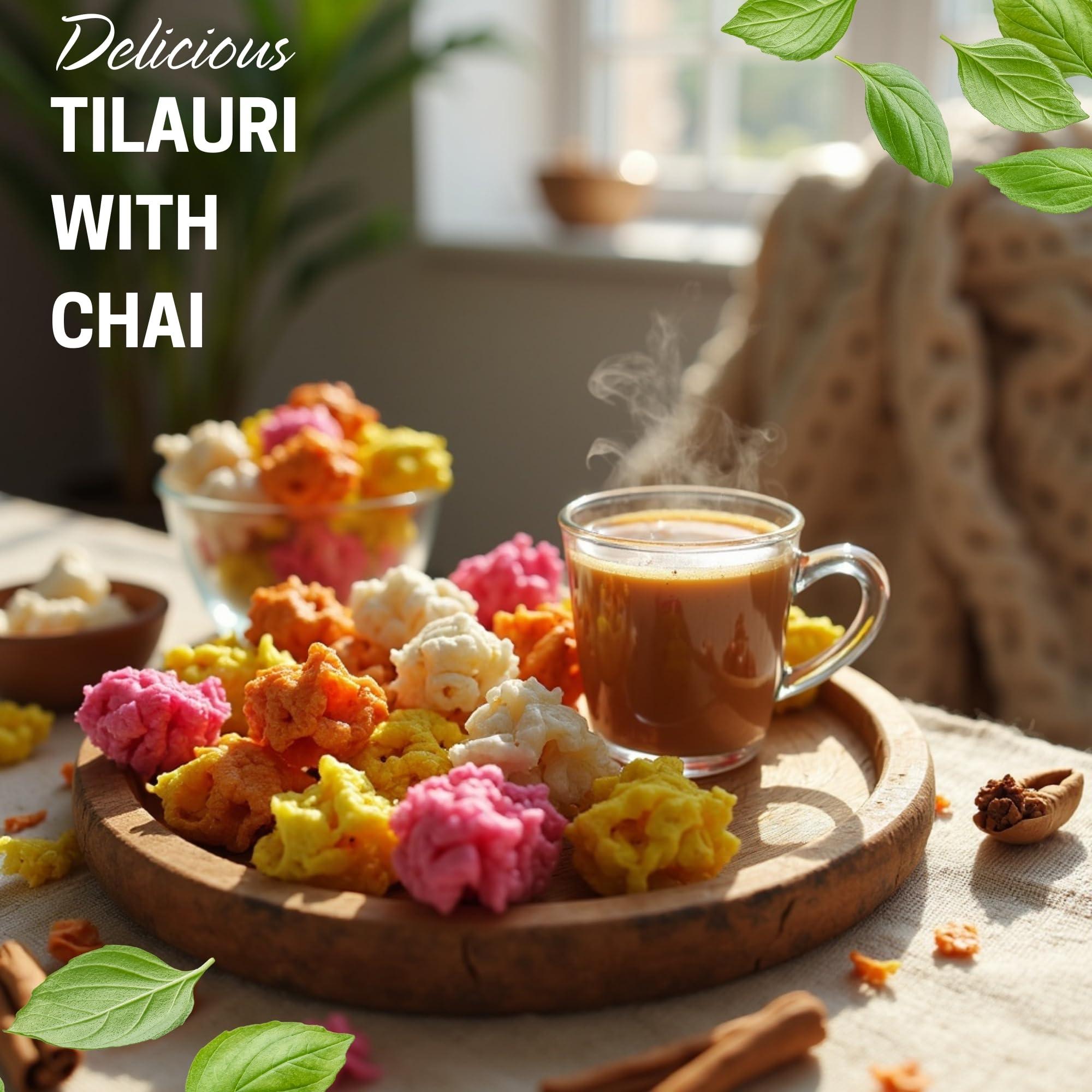 Savita Kitchen - The Taste of Bihar Savita Kitchen - The Taste of Bihar Mix Colour Tilori Papad By Savita Kitchen|Crispy, Crunchy & Tasty Colorful Chawal Papad|Bihari Rice Tilori Papad With Ingredients Alternate Of Snacks (600 G)