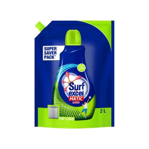 Surf Excel Surf Excel Easy Wash Detergent Powder, 5 Kg & Matic Top Load Liquid Detergent 2 L Refill, Designed For Tough Stain Removal on Laundry in Washing Machines - Super Saver Offer Pack