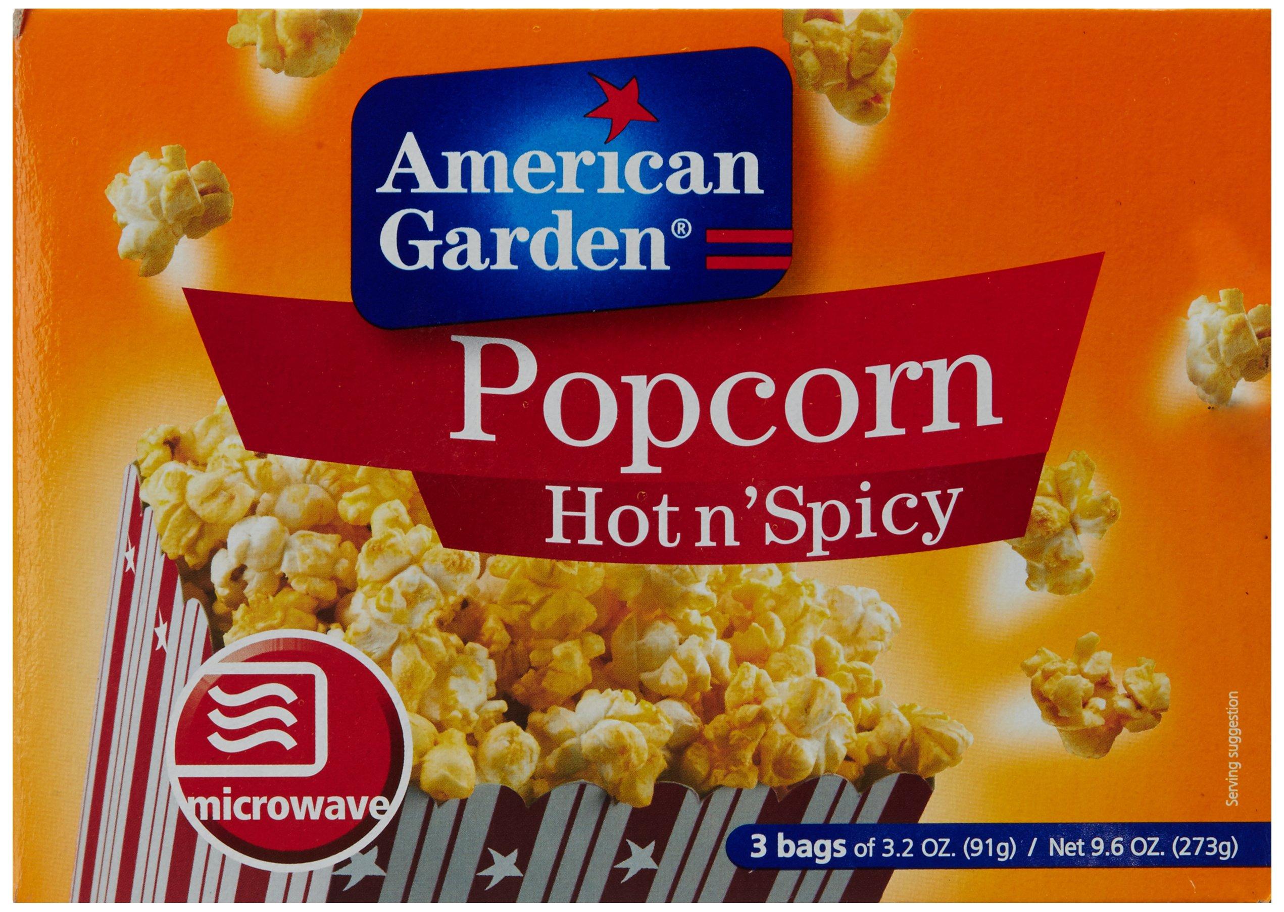 American Garden AG Microwave Popcorn Hot N Spicy 10.5oz