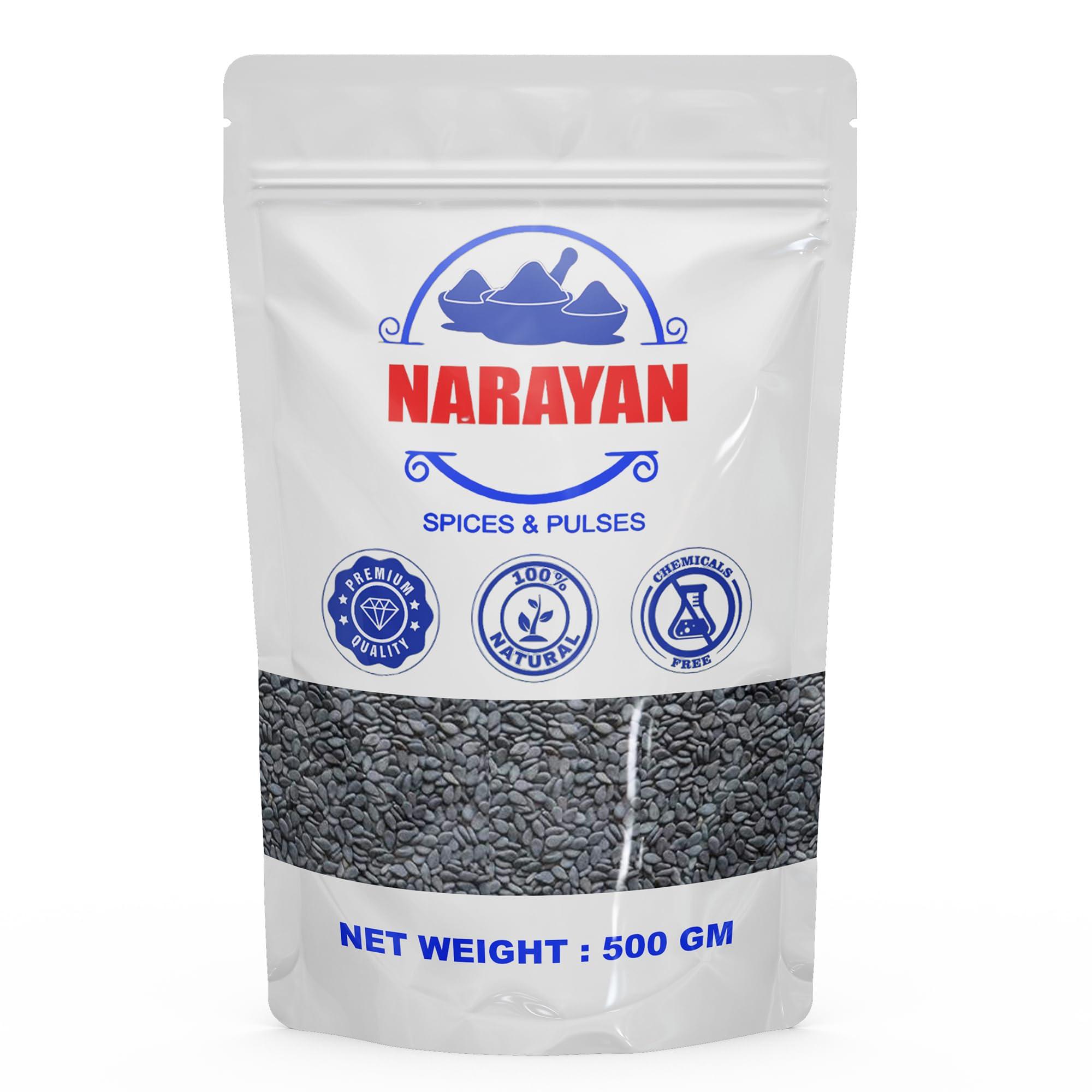 NARAYAN NARAYAN Black Sesame Seeds | Kale Till | 500g (4)
