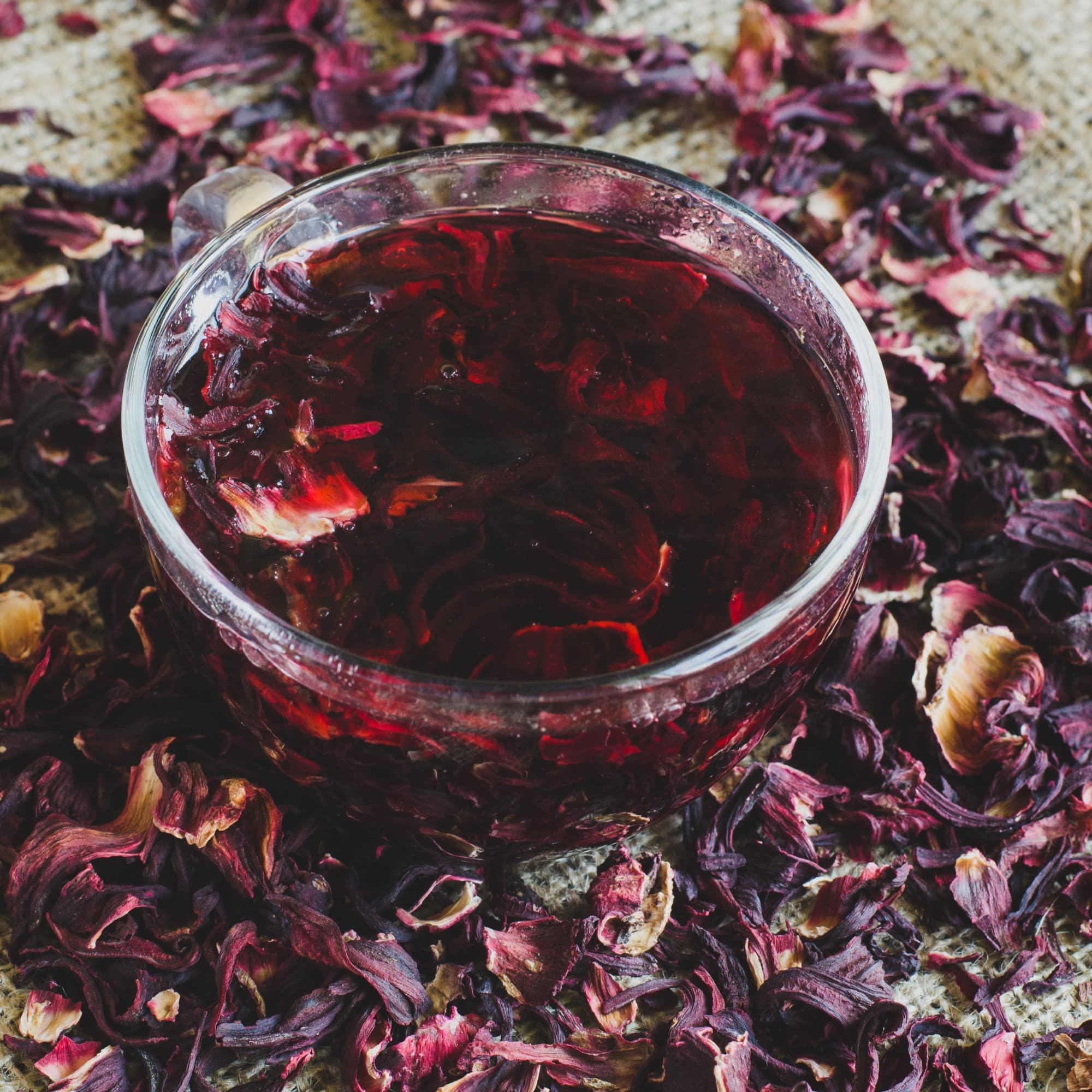 ZYANNA Zyanna Hibiscus Tea - Natural Dried Hibiscus Flower (50Cups) - Pure Floral Herbal Loose Tea, Caffeine Free,And Rich In Antioxidants And Boosts Immunity - (Hibiscus, 100gm)