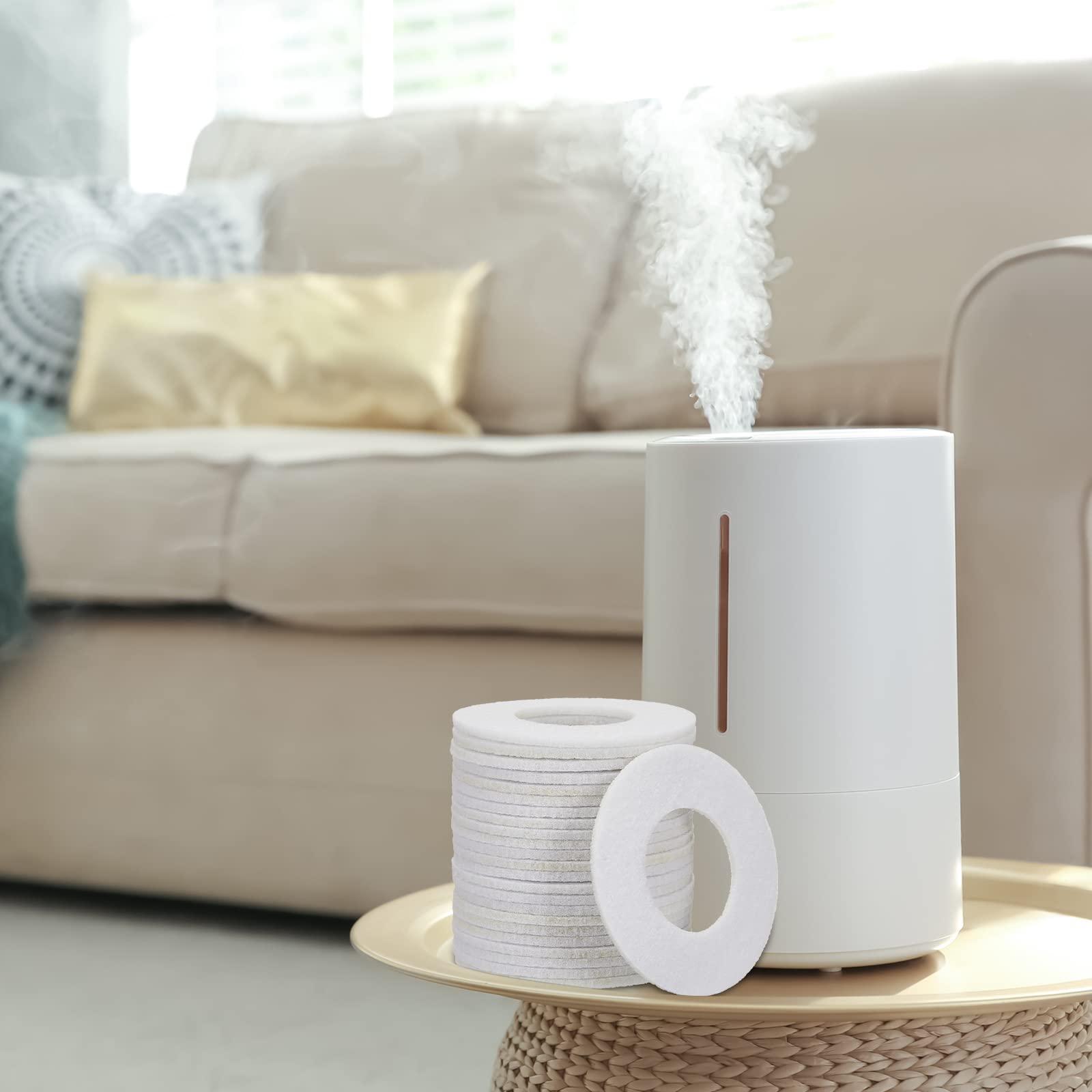 Maitys Mini Diffuser Refill Pads Microfiber Absorbing Pads Circle Essential Aromatherapy Pads Round Refill Aroma Pad for Oil Fan Humidifier Filter Diffusers Spa Room Home Car (48)