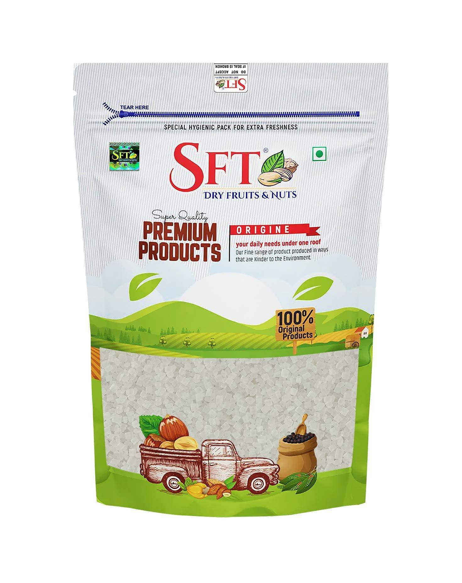 SFT SFT Mishri Dhaga, Sugar Thread (Dhaga Mishri) Candy Thread 1 Kg & SFT Sugar Diamond Fresh (Mishri Dana) Sugar Crystals Small 1 Kg