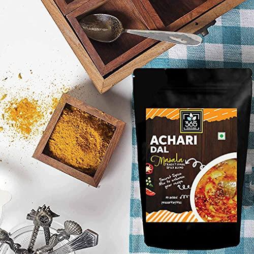 365 STORE TO DOOR 365 STORE TO DOOR Indian Spice - Achari Dal Masala, 250 gm | Homemade Powdered | Spices for Healthy Cooking | Ready to use | All Seasonings Spices | Spice Mix – Pack of 1