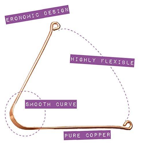 Daksh-e-store The Dirt All Natural Antimicrobial copper tongue cleaner - Plastic Free Pure Copper Tongue Cleaner | Flexible Dental Tongue Scraper to copper tongue cleaner for adults