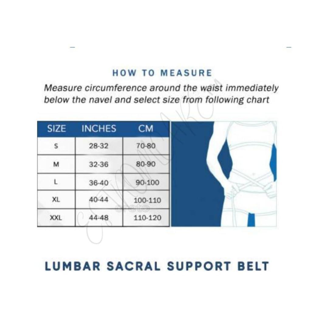 Parisill Parisill Lumbar Support Waist belt (LS Belt) slip disc mild support Lumber Spine Support Belt Back Pain Relief for Waist & Lower Back Support Belt for Men & Women (M)