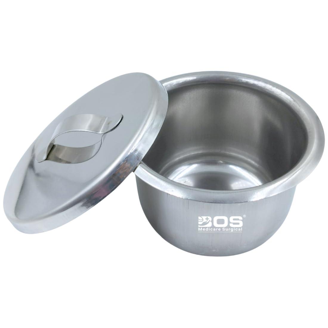 Bos Medicare Surgical Bos Medicare Surgical Gallipot with Cover Stainless Steel (capacity 175ml) Medium size