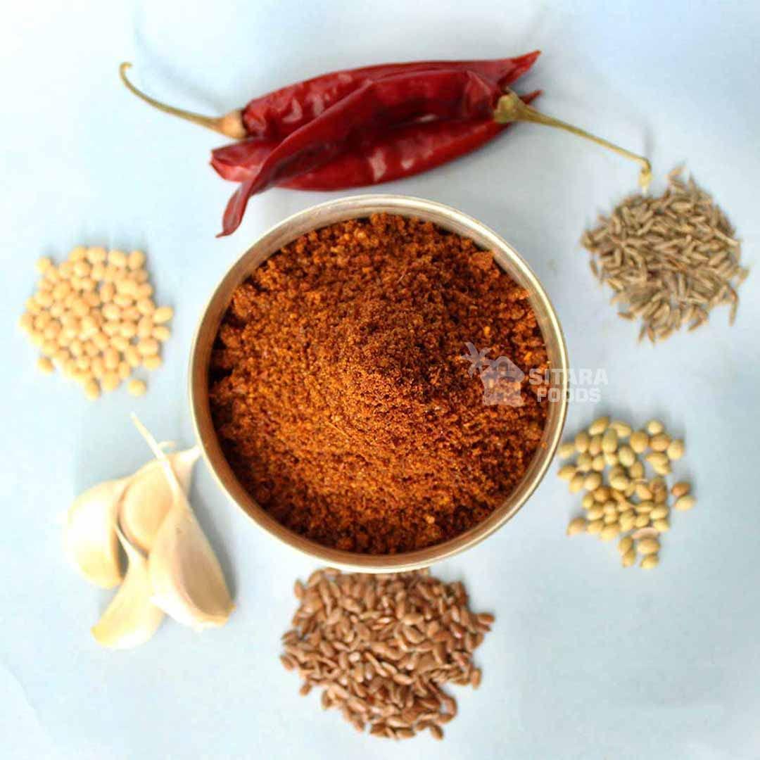 SITARA FOODS Sitara Foods Flax Seeds Chutney powder for idly and dosa 250 Grams pack