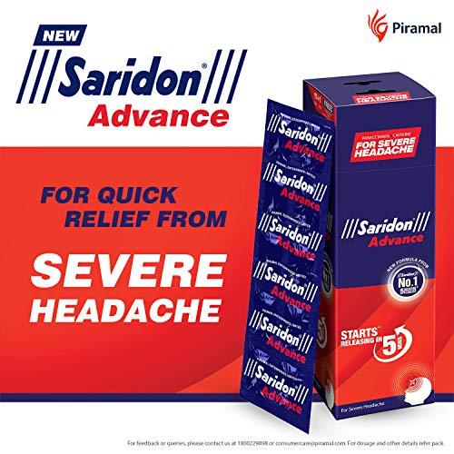 Saridon Advance Saridon Advance for Severe Headache, Pack of 4 Strips of 10 Tablets, White