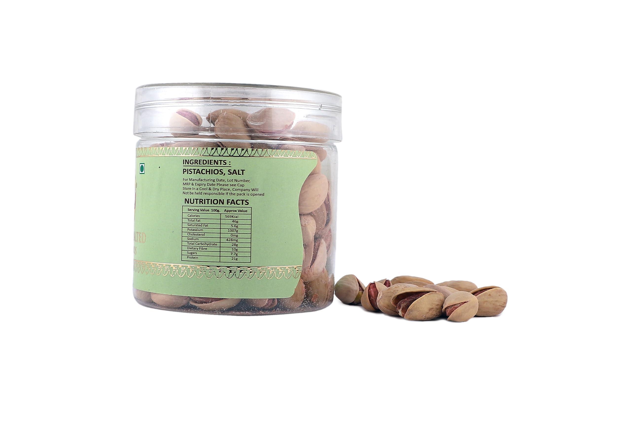 SRI SAUHAM Sri Sauham Pistachios Dry Fruits - Premium Green Pista Nuts - 150gm Packet of Whole Plain Roasted Pistachio Kernels - Unsalted With Shell, Nutty, Raw, Salt-Free - Value Pack