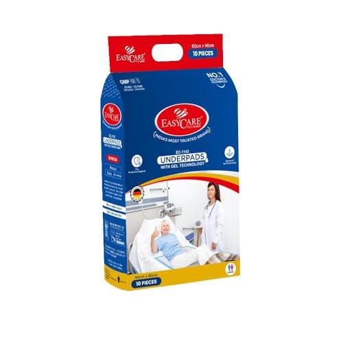 EASYCARE EASYCARE Unisex Skin Friendly Cotton Underpads, Made In India, 60 X 90 Cm, Pack Of 4 (40 Units)