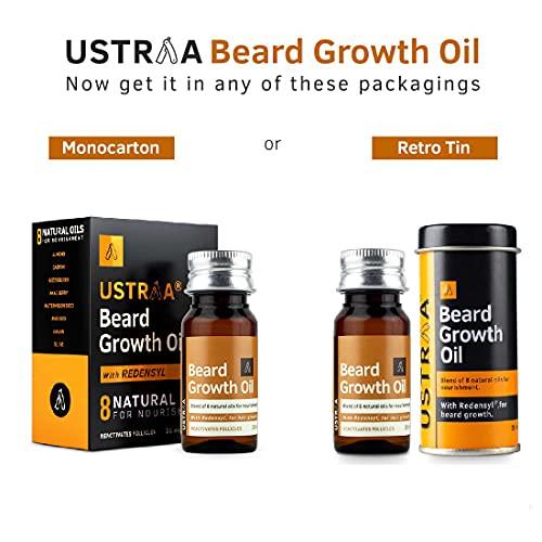 Ustraa Ustraa Beard Growth Oil - 35ml - More Beard Growth, With Redensyl, 8 Natural Oils including Jojoba Oil, Vitamin E, Nourishment & Strengthening, No Harmful Chemicals