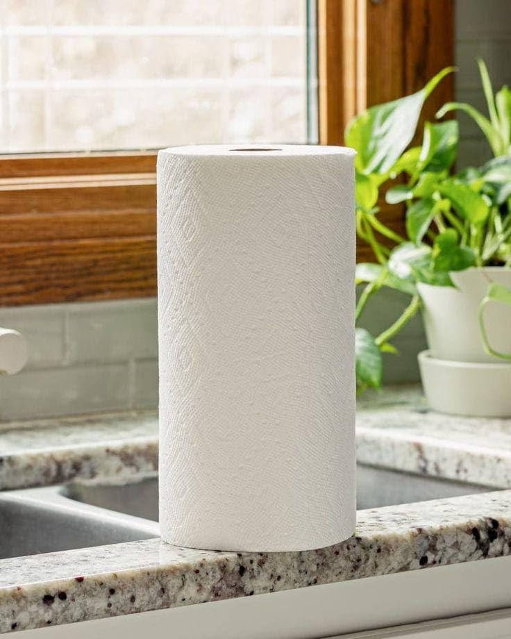 Generic Tissue Paper Roll Thick Strong 4 Ply Kitchen Napkin Sheets Wipes Big Size Disposable Multipurpose Cleaning Pack Of 4