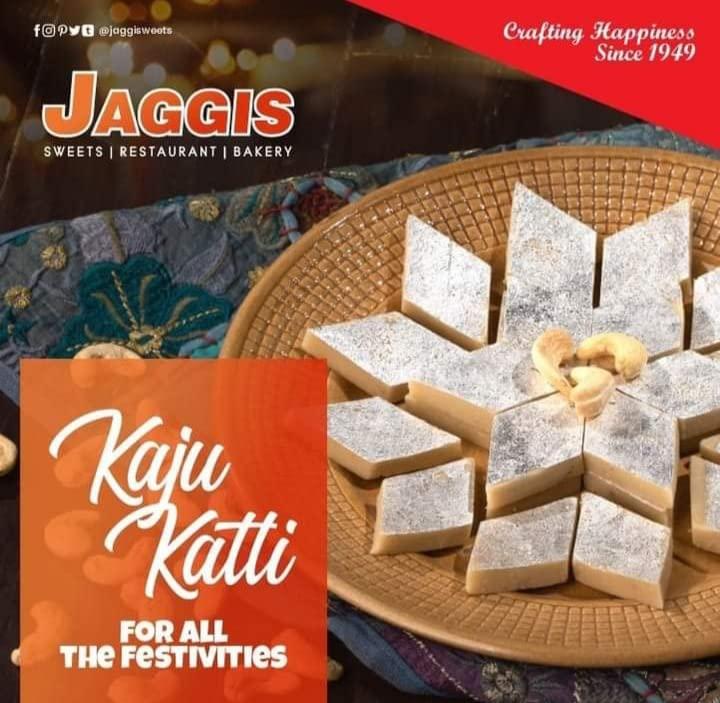 JAGGIS Jaggi Sweets Pure Kaju Katli No Added Preservatives Kaju Burfi (Pack Of 200 Gram)