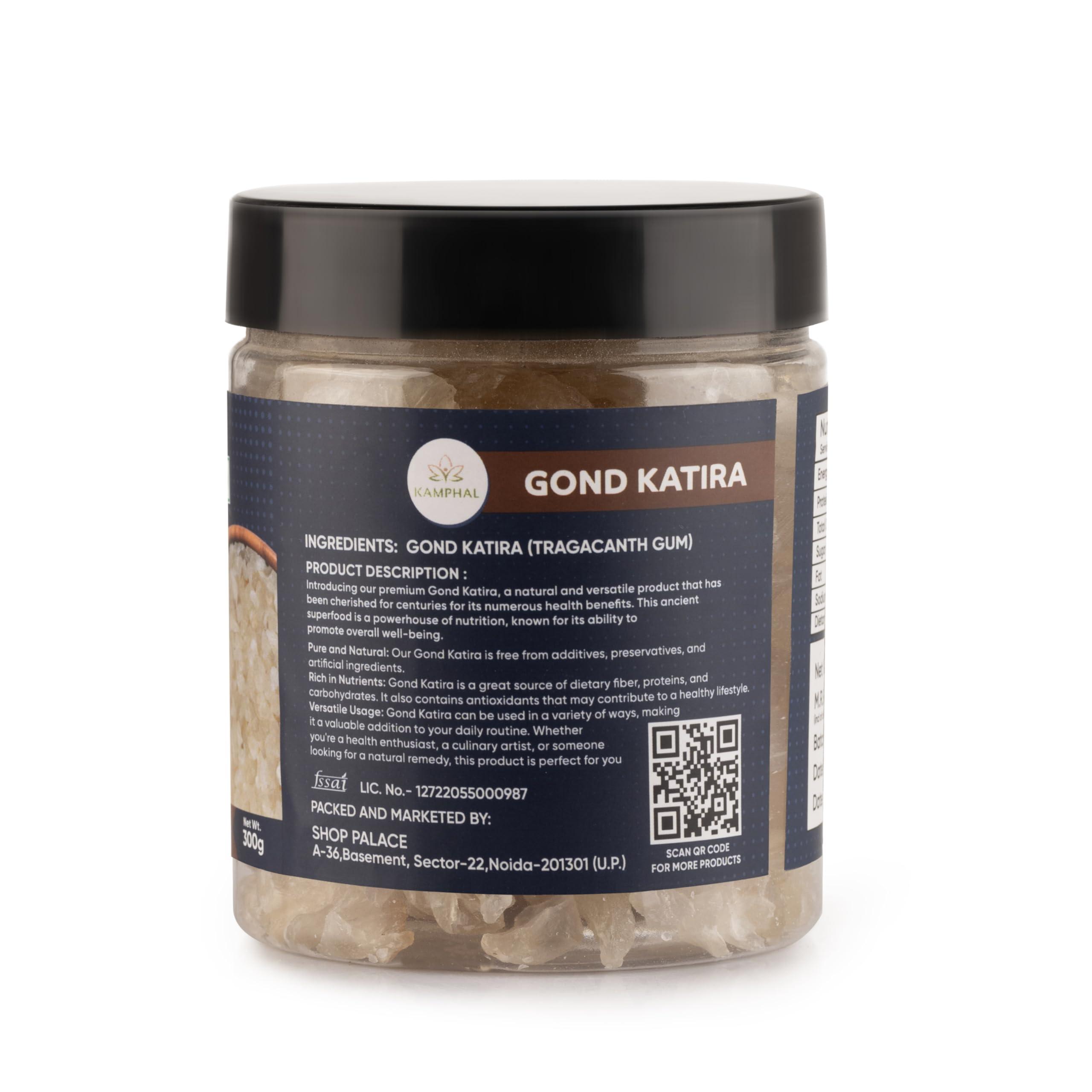 Kamphal Kamphal Gond Katira Pure - 300 Gm | Tragacanth Gum | High Cooling Properties | 100% Natural Superfood Edible Gum