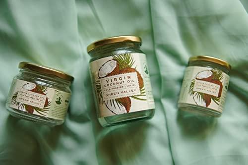 Green Valley Green Valley Virgin Coconut Oil 100% Pure, Natural And Cold Pressed (200ml Glass jar)