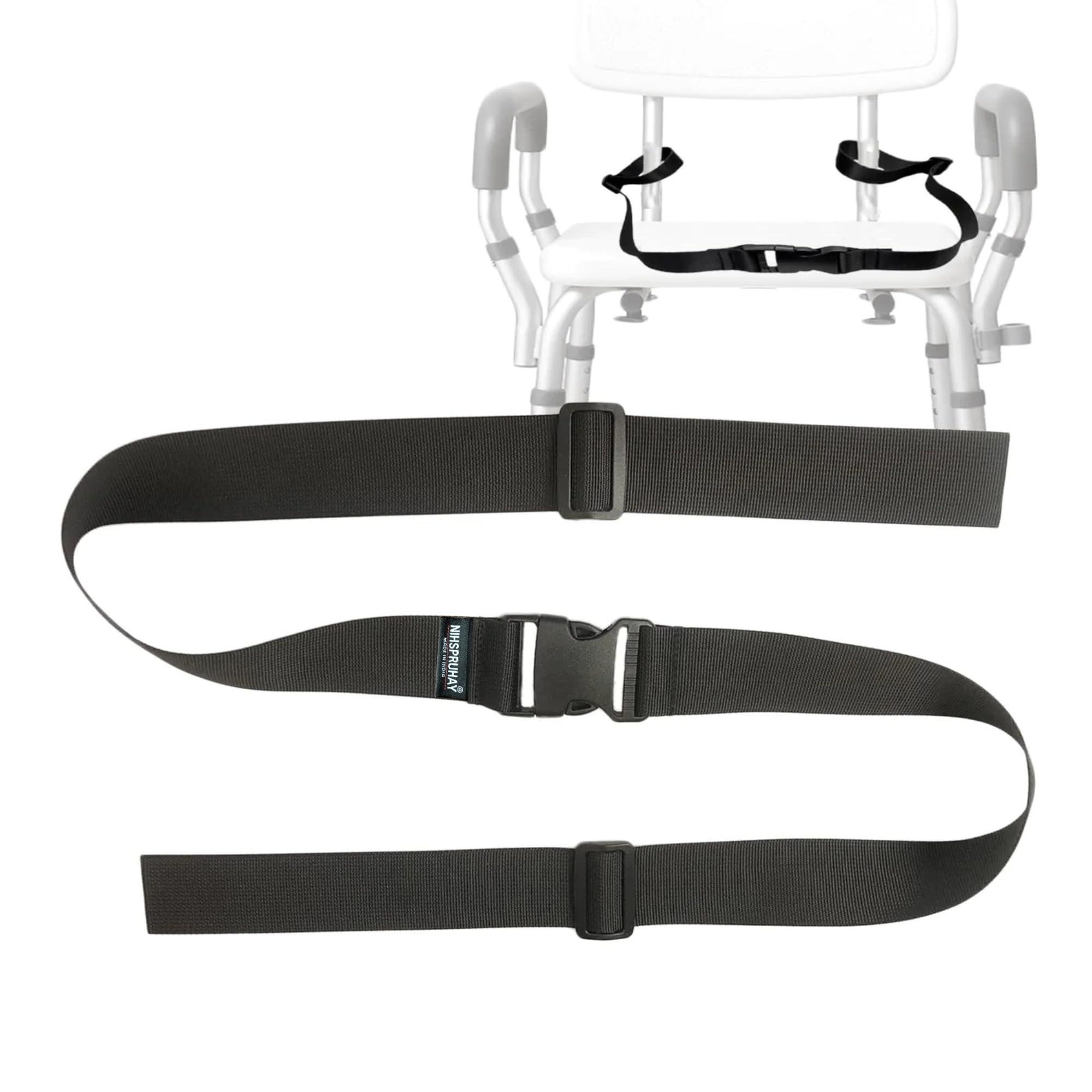 NIHSPRUHAY NIHSPRUHAY Toilet Shower Chair Seat Belt for Elderly, Bath Bench Anti-Slip Waist Buckle Strap for Bedridden Disabled Patient