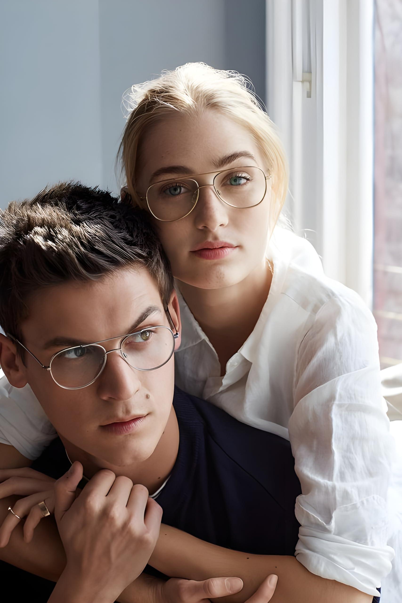 Roshfort Roshfort Lucky Bhaskar Zero Power Blue Cut Computer Glasses | Anti Glare, Lightweight & Blocks Harmful Rays | UV Protection Specs | Men & Women | Large | German101 (Black)