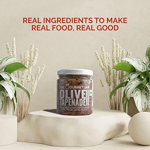 The Gourmet Jar The Gourmet Jar Olive Tapenade for Sandwich and Pasta - Nutty Dip with Kalamata Olives - Gluten Free - Nut Free Spreads - 180 Gm, Pack of 1