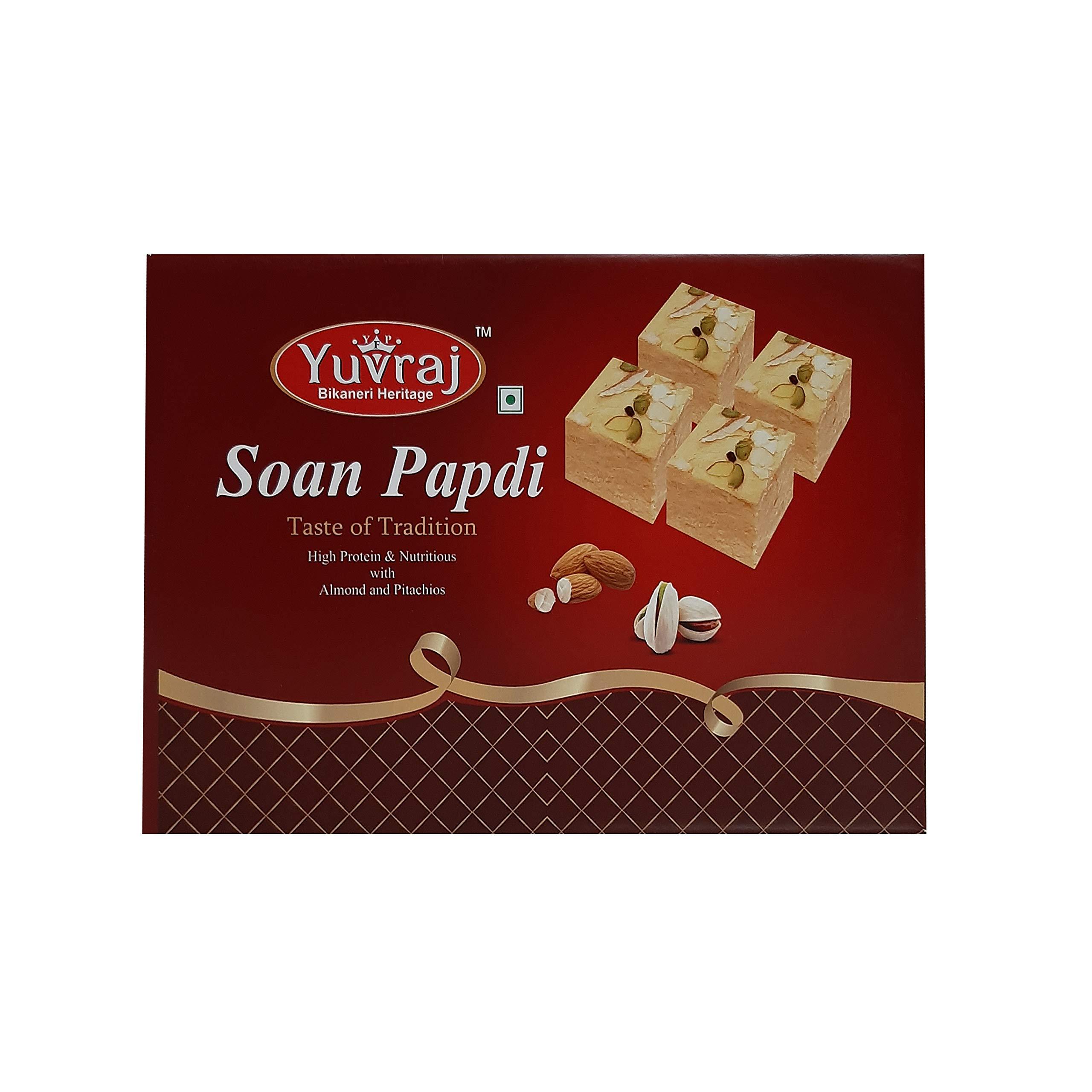 Yuvraj Food Product Yuvraj Food New Year Gift Hamper of Ganesh Lord Frame Paper Gift Box with Soan Papadi 400gm