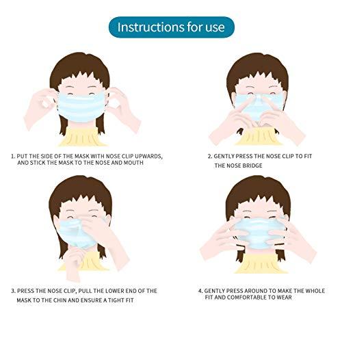 ApePal Face Mask,Dustproof Disposable 3-ply Face Mask,Breathable 3 Layer Protection,Sanitary Masks,Safety Mask,Anti-water,Purple(50 pcs)