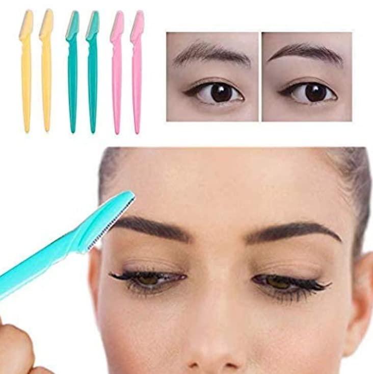 Generic Twinkle Eyebrow Painless Facial Hair Remover Razor for Face, Women and Men (Multicolour)- Pack of 3