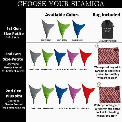 CIRCE CARE CIRCE CARE SuAmiga Female Urination Device, Collapsible with Carry Bag;Reusable,Compact,Discreet Silicone Pee Funnel for Women to Pee Standing Up;Lightweight Portable Urinal for Outdoor Activities