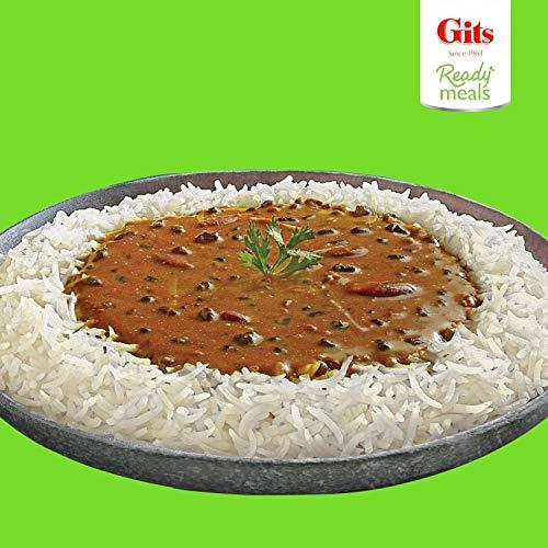 Gits Gits Ready to Eat Basmati Rice + Dal Makhani Combo Indian Meal, Pure Veg Heat and Eat, 1125g (Pack of 3 X 375g Each)